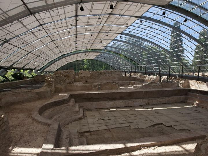 Römische Burgruine Badenweiler, Ruine der Badestätte von 100 v. Chr.