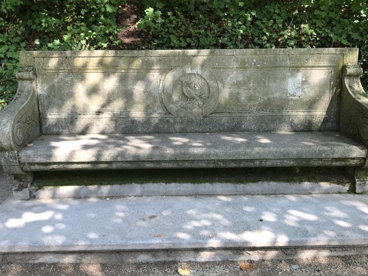 Schloss Heidelberg, Bank auf der Scheffelterrasse