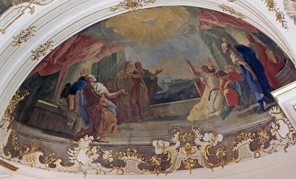 Residenzschloss Ludwigsburg, Ordenskapelle, Pfingstwunder von Livio Retti 