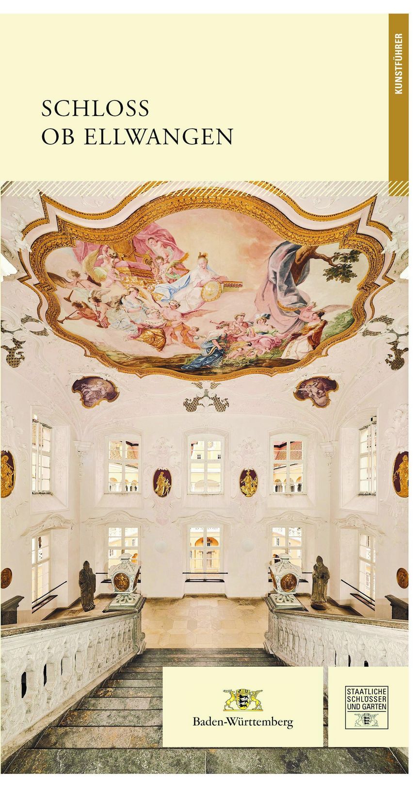 Gestaltung: Staatliche Schlösser und Gärten Baden-Württemberg, JUNG:Kommunikation GmbH Titel des Kunstführers „Schloss ob Ellwangen“
