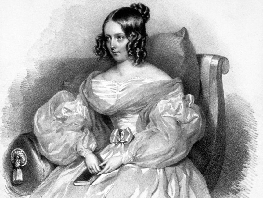 Luise von Baden, Lithographie von Josef Kriehuber, 1837