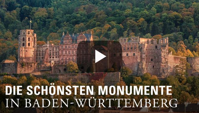 Startbildschirm des Filmes „Die schönsten Monumente in Baden-Württemberg"
